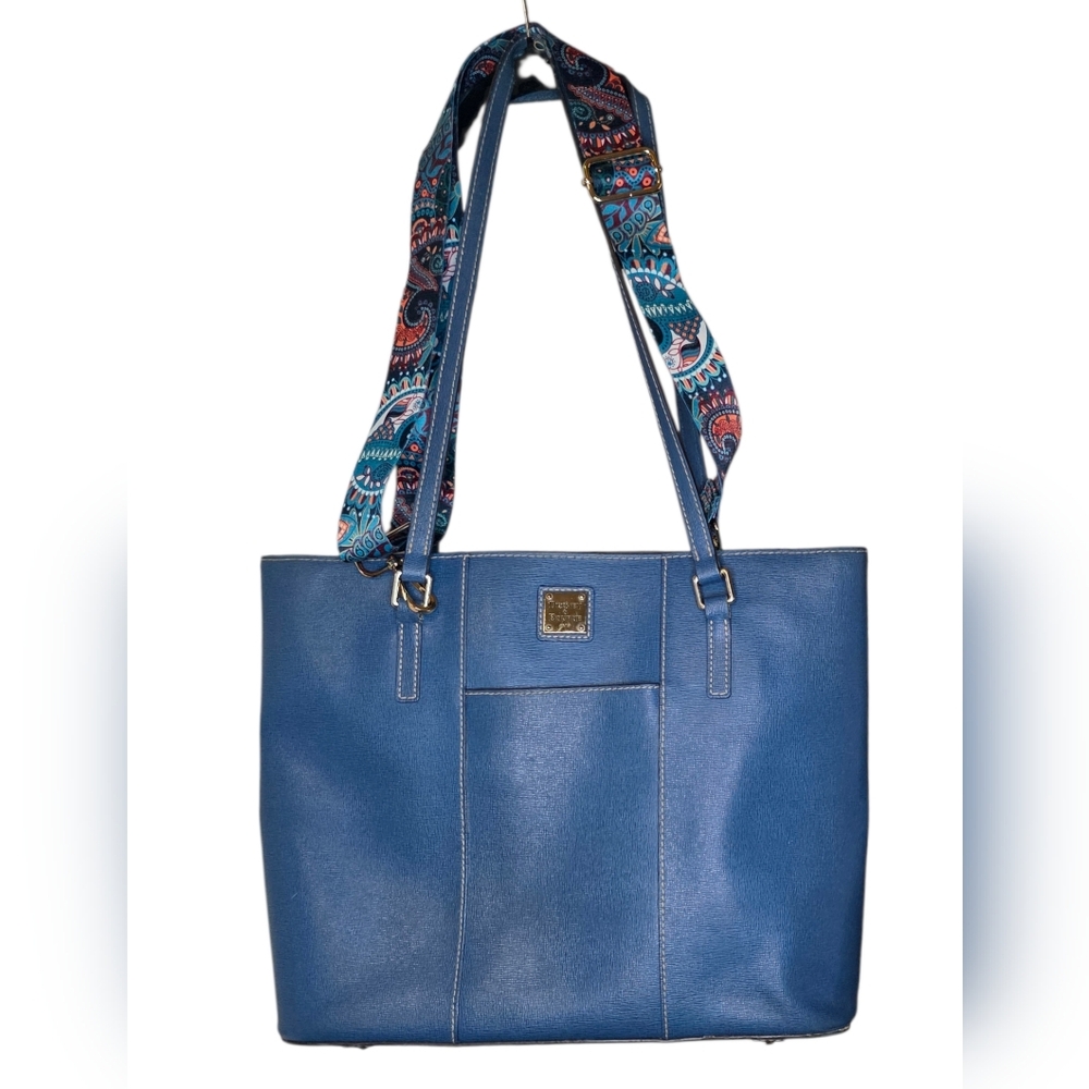 Dooney & Bourke Leather Blue Tote Bag